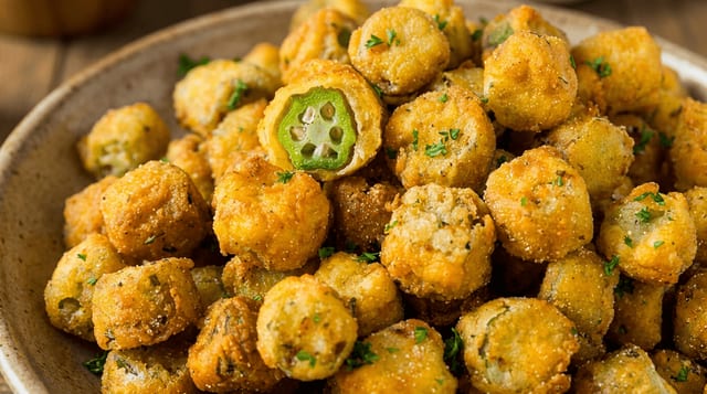 Breaded Okra.