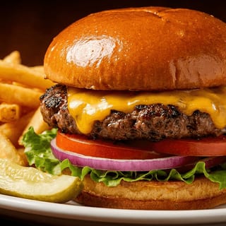 Half Pound Chop Steak Cheeseburger
