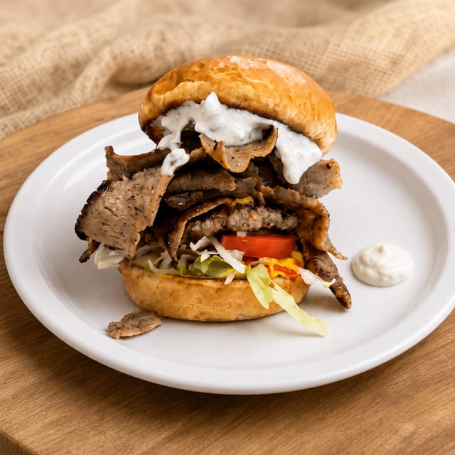 Gyro Cheeseburger.