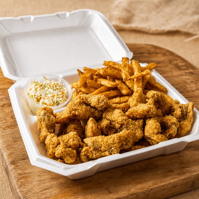 Catfish Nuggets Dinner.